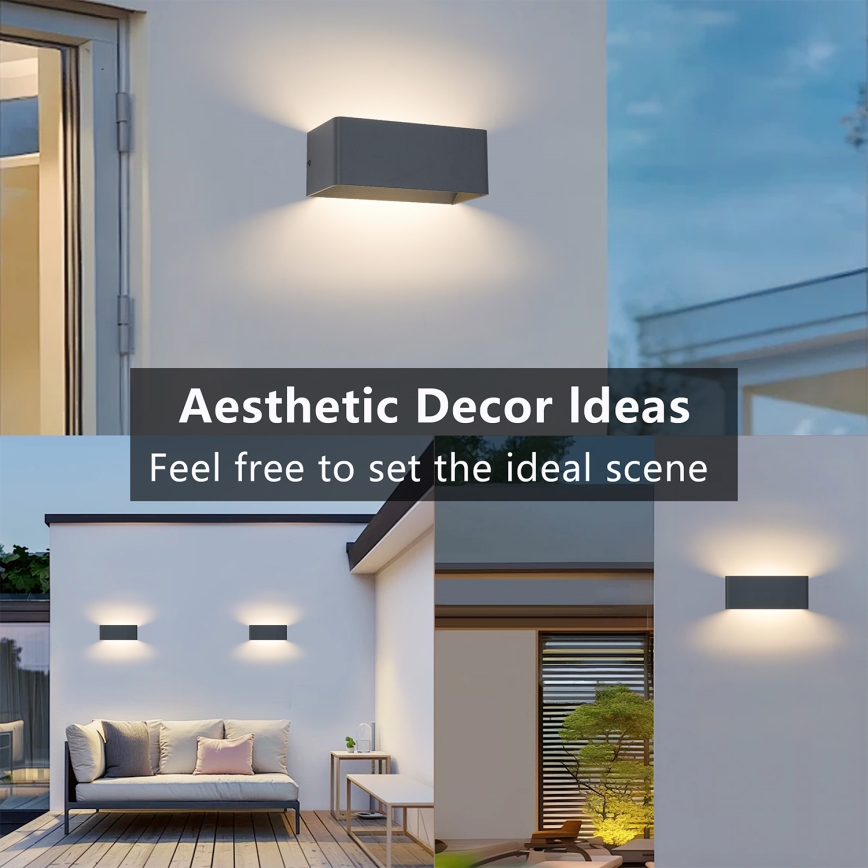 Brilagi - LED-välisseinavalgusti DONNANI LED/7W/230V 20 cm antratsiit IP44