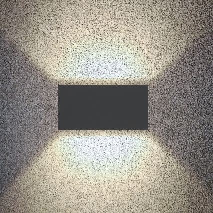 Brilagi - LED välisseinavalgusti DOUBLE CUBE LED/12W/230V antratsiit IP65
