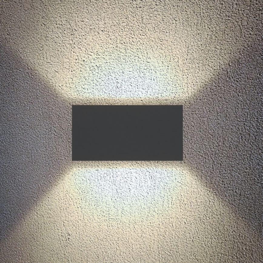 Brilagi - LED välisseinavalgusti DOUBLE CUBE LED/12W/230V antratsiit IP65