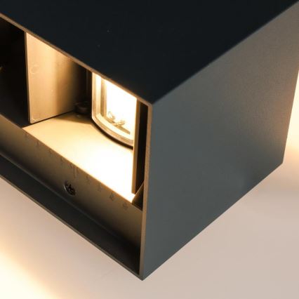 Brilagi - LED välisseinavalgusti DOUBLE CUBE LED/12W/230V antratsiit IP65