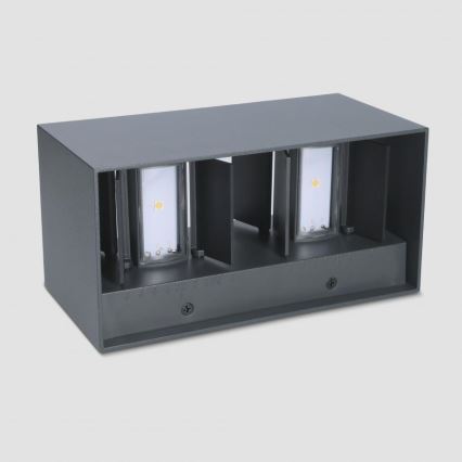 Brilagi - LED välisseinavalgusti DOUBLE CUBE LED/12W/230V antratsiit IP65