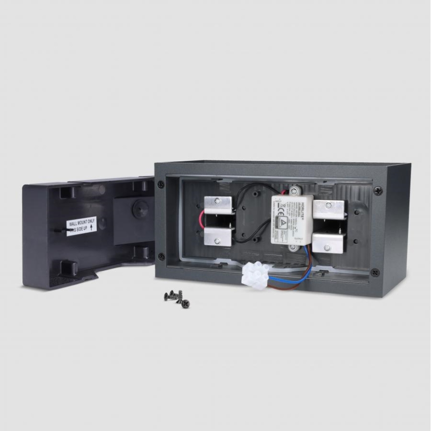 Brilagi - LED välisseinavalgusti DOUBLE CUBE LED/12W/230V antratsiit IP65