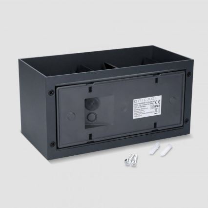 Brilagi - LED välisseinavalgusti DOUBLE CUBE LED/12W/230V antratsiit IP65