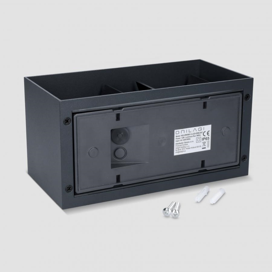 Brilagi - LED välisseinavalgusti DOUBLE CUBE LED/12W/230V antratsiit IP65