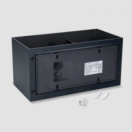 Brilagi - LED välisseinavalgusti DOUBLE CUBE LED/12W/230V must IP65