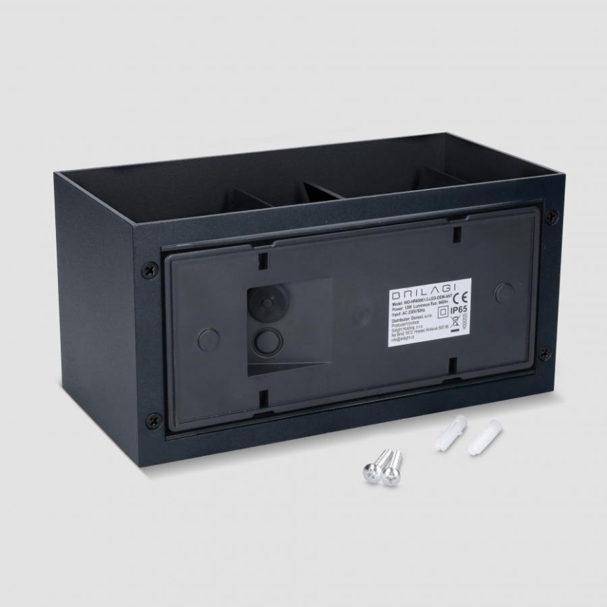Brilagi - LED välisseinavalgusti DOUBLE CUBE LED/12W/230V must IP65