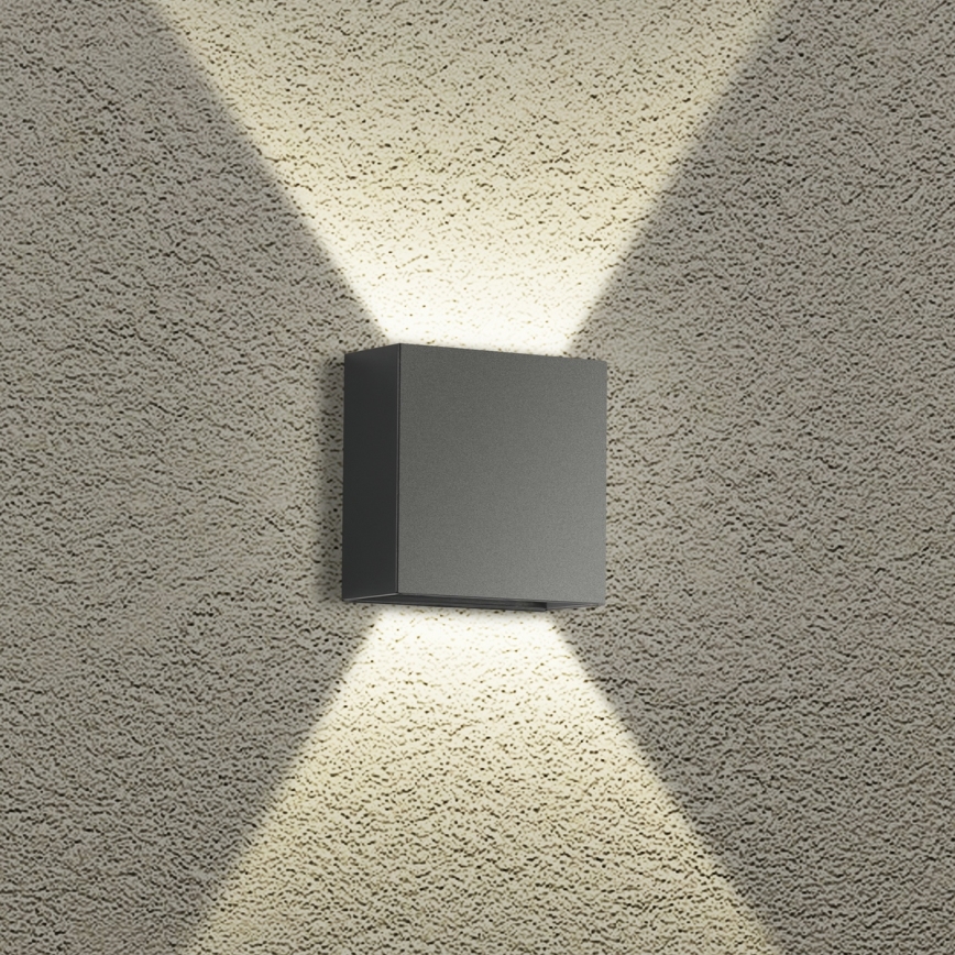 Brilagi - LED välisseinavalgusti DOUBLERAY LED/4W/230V antratsiit IP65