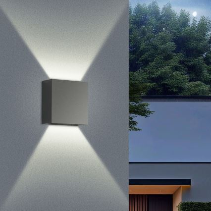 Brilagi - LED välisseinavalgusti DOUBLERAY LED/4W/230V antratsiit IP65