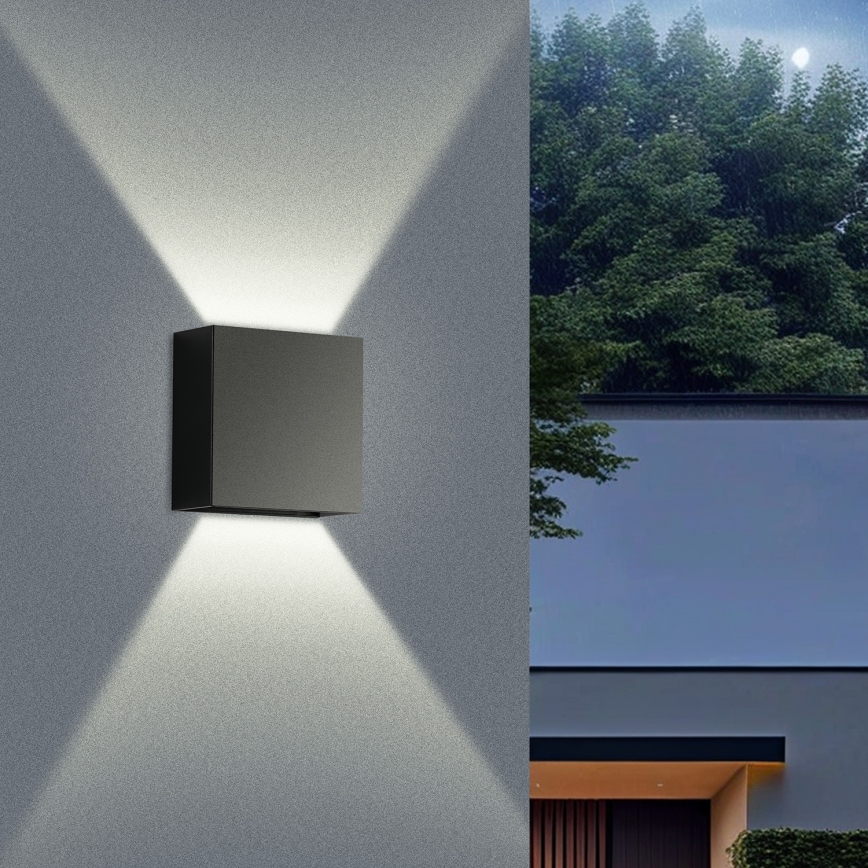 Brilagi - LED välisseinavalgusti DOUBLERAY LED/4W/230V must IP65