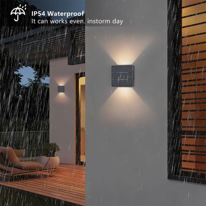 Brilagi -LED Välisseinavalgusti DOUBLERAY LINE LED/6W/230V antratsiit IP54
