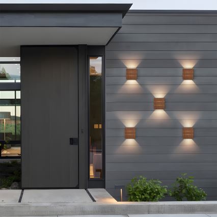 Brilagi -LED välisseinavalgusti DOUBLERAY LINE LED/6W/230V puiduefekt IP54