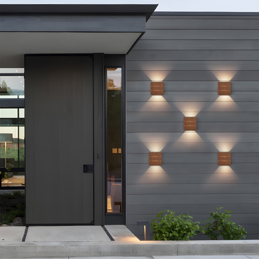 Brilagi -LED välisseinavalgusti DOUBLERAY LINE LED/6W/230V puiduefekt IP54