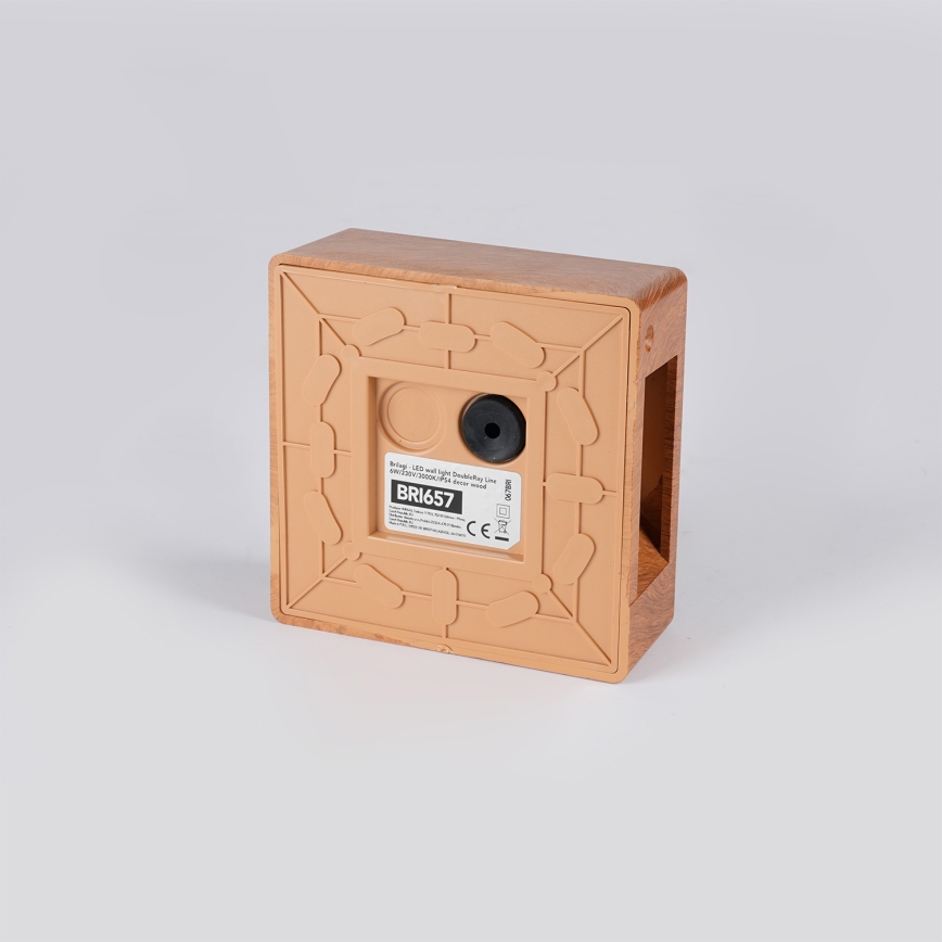 Brilagi -LED välisseinavalgusti DOUBLERAY LINE LED/6W/230V puiduefekt IP54