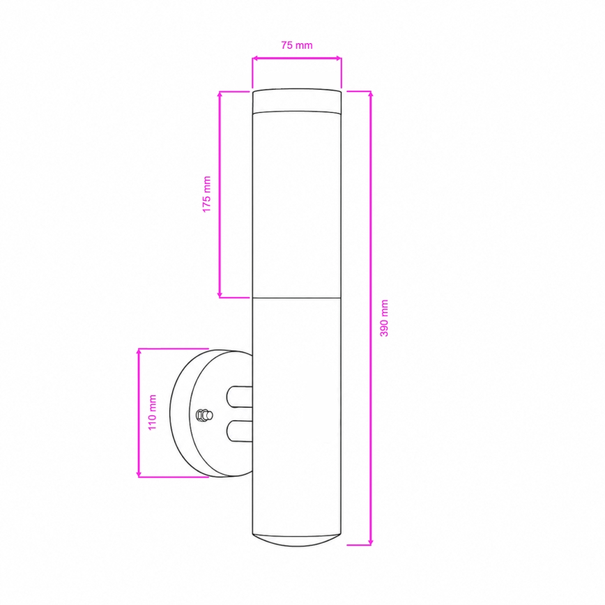BRILAGI - ELIA LED-välisseinavalgusti 1xE27/7W/230V 4000K IP44 mattkroom