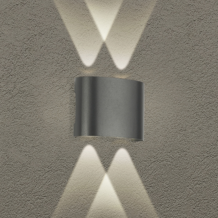 Brilagi - LED Välisseinavalgusti FLAREBOX LED/4W/230V antratsiit IP65