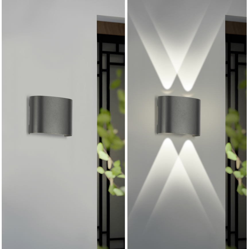 Brilagi - LED Välisseinavalgusti FLAREBOX LED/4W/230V antratsiit IP65