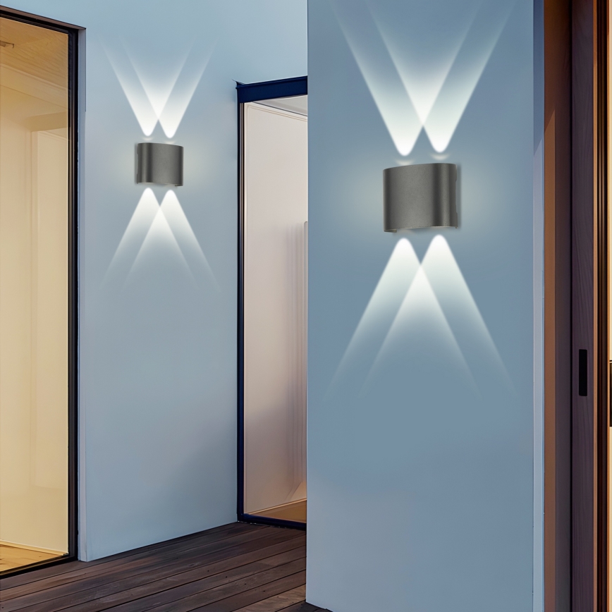 Brilagi - LED Välisseinavalgusti FLAREBOX LED/4W/230V antratsiit IP65