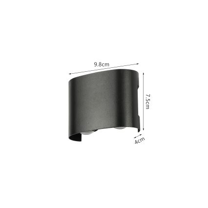 Brilagi - LED välisseinavalgusti FLAREBOX LED/4W/230V must IP65