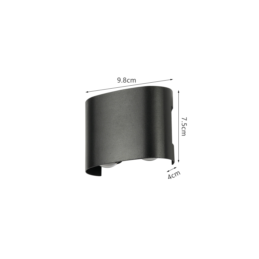 Brilagi - LED välisseinavalgusti FLAREBOX LED/4W/230V must IP65