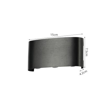 Brilagi - LED välisseinavalgusti FLAREBOX LED/6W/230V must IP65