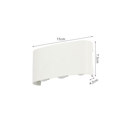 Brilagi - LED välisseinavalgusti FLAREBOX LED/6W/230V valge IP65