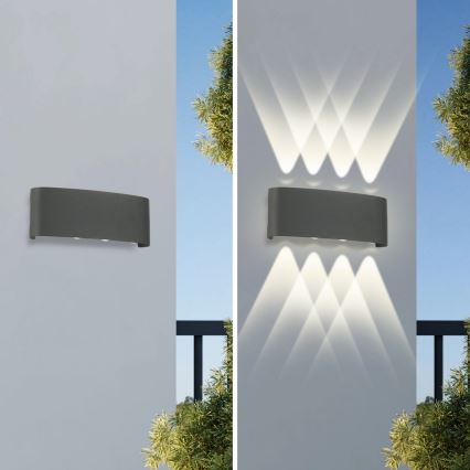 Brilagi - LED välisseinavalgusti FLAREBOX LED/8W/230V antratsiit IP65