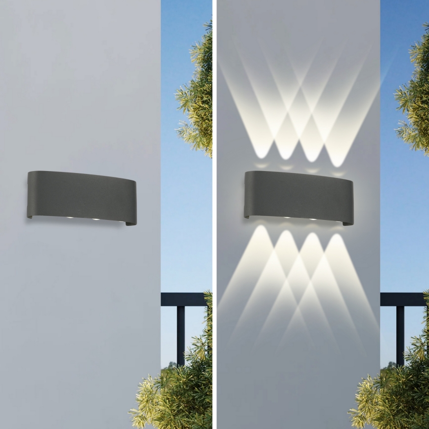 Brilagi - LED välisseinavalgusti FLAREBOX LED/8W/230V antratsiit IP65