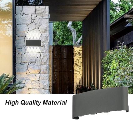 Brilagi - LED välisseinavalgusti FLAREBOX LED/8W/230V antratsiit IP65