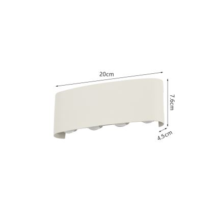 Brilagi - LED välisseinavalgusti FLAREBOX LED/8W/230V valge IP65