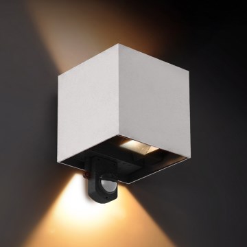 Brilagi - LED välisseinavalgusti liikumisanduriga CUBE LED/6W/230V hall IP65