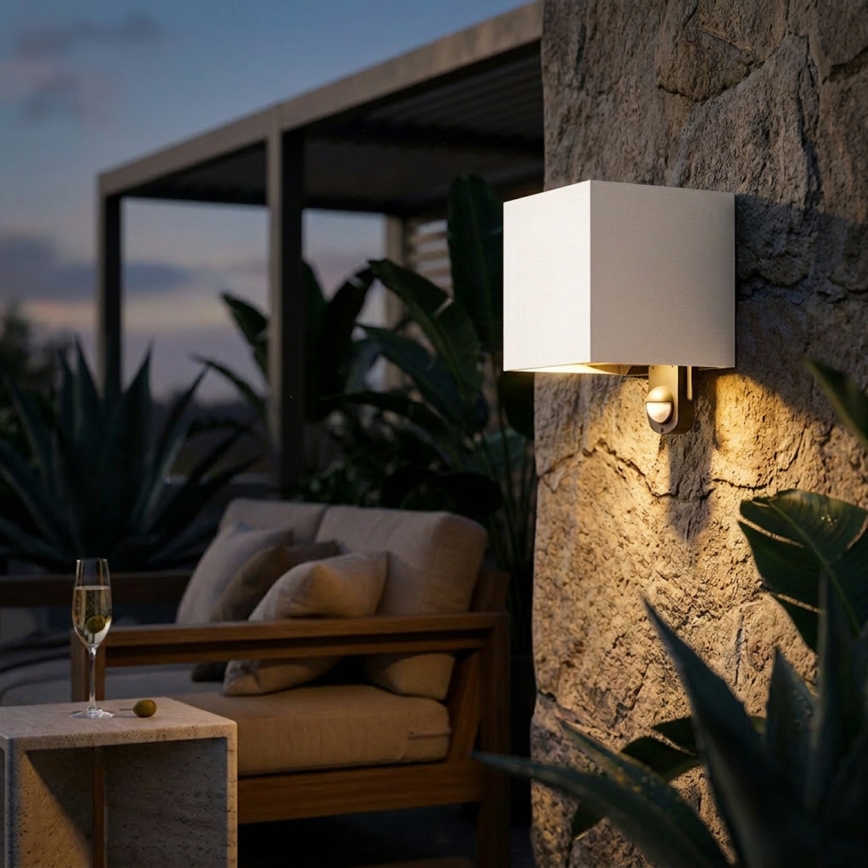 Brilagi - LED välisseinavalgusti liikumisanduriga CUBE LED/6W/230V hall IP65