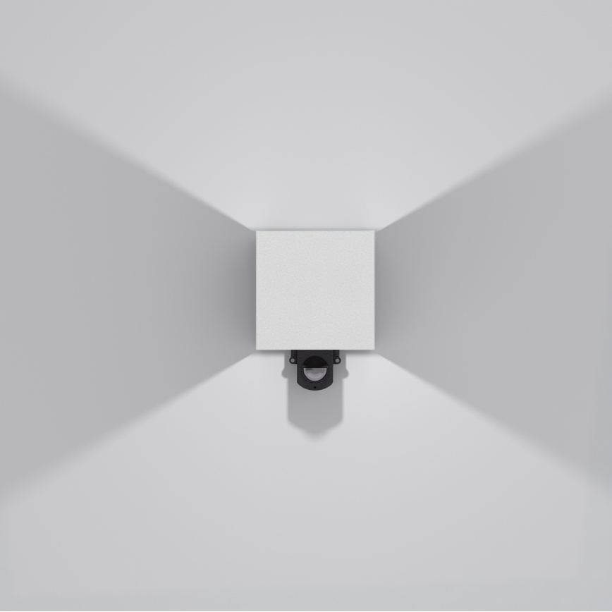 Brilagi - LED välisseinavalgusti liikumisanduriga CUBE LED/6W/230V hall IP65