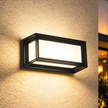 Brilagi - LED välisseinavalgusti liikumisanduriga PARKER LED/12W/230V must IP44