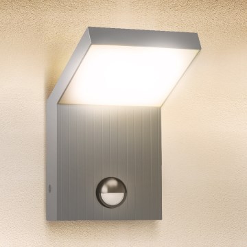Brilagi - LED välisseinavalgusti liikumisanduriga RIANO LED/8W/230V hõbedane IP65
