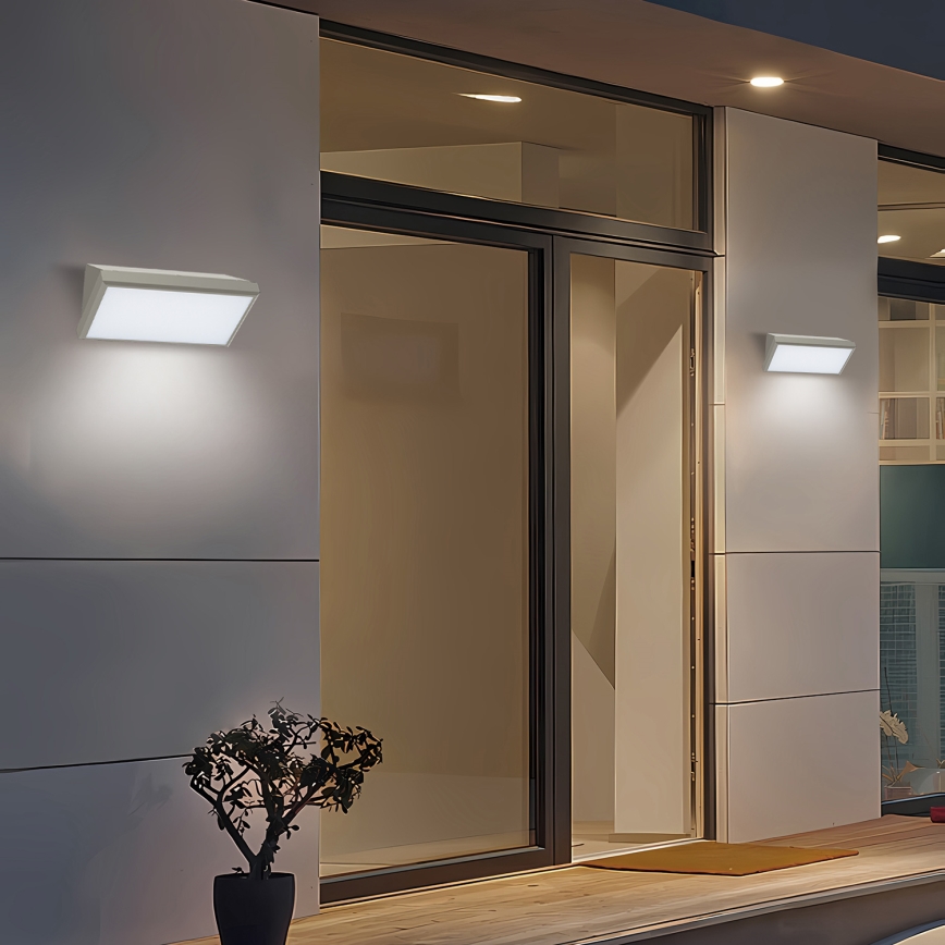 Brilagi - LED välisseinale mõeldud seinavalgusti anduriga TRIANGLE LED/20W/230V hall IP65