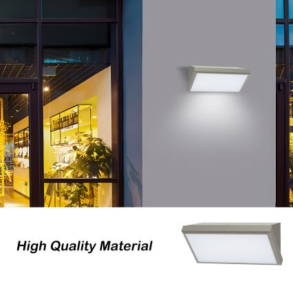 Brilagi - LED välisseinale mõeldud seinavalgusti anduriga TRIANGLE LED/20W/230V hall IP65