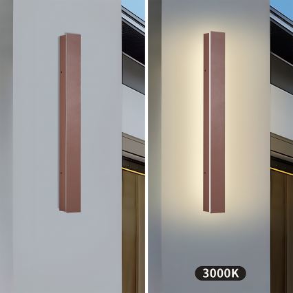 Brilagi - LED välisseinavalgusti LINEAR LED/12W/230V 3000K IP65 50 cm pruun CRI 90