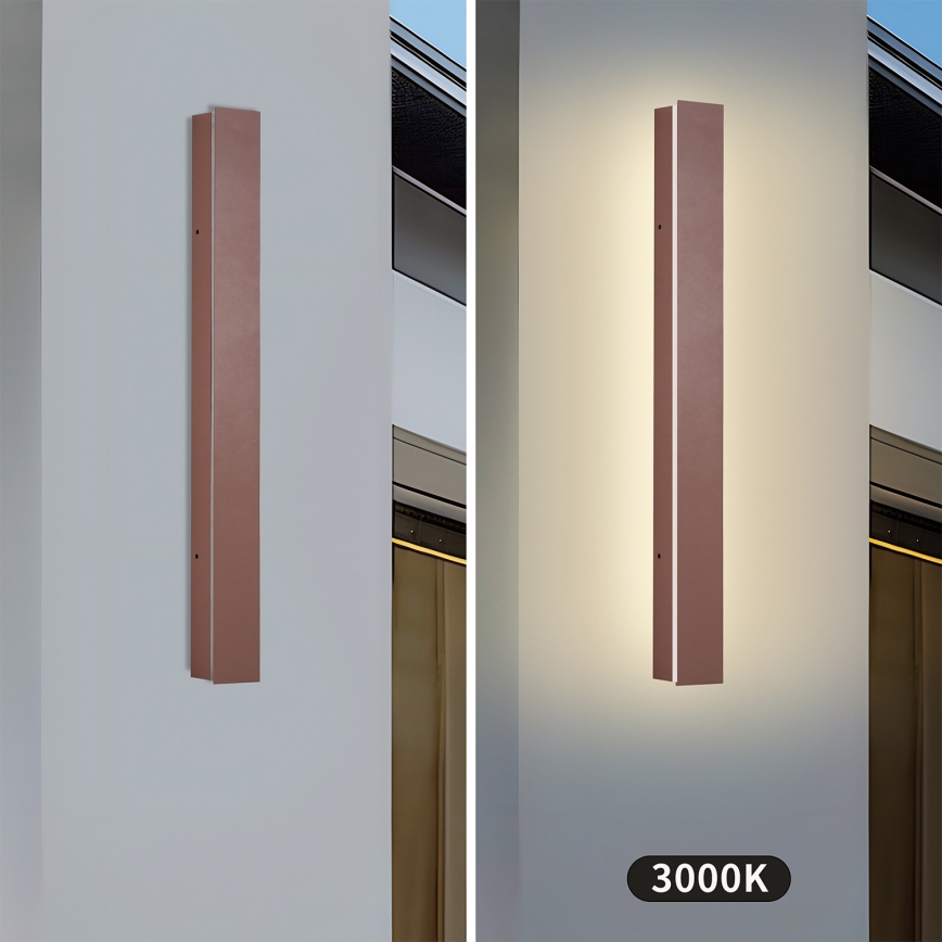 Brilagi - LED välisseinavalgusti LINEAR LED/12W/230V 3000K IP65 50 cm pruun CRI 90