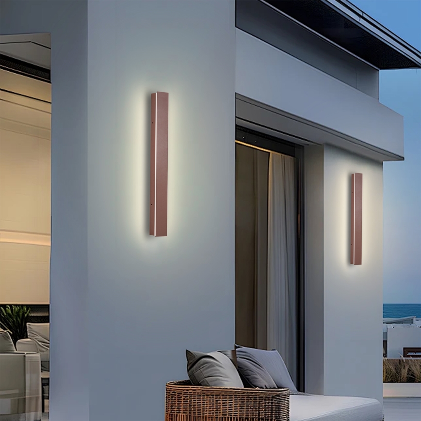 Brilagi - LED välisseinavalgusti LINEAR LED/12W/230V 3000K IP65 50 cm pruun CRI 90