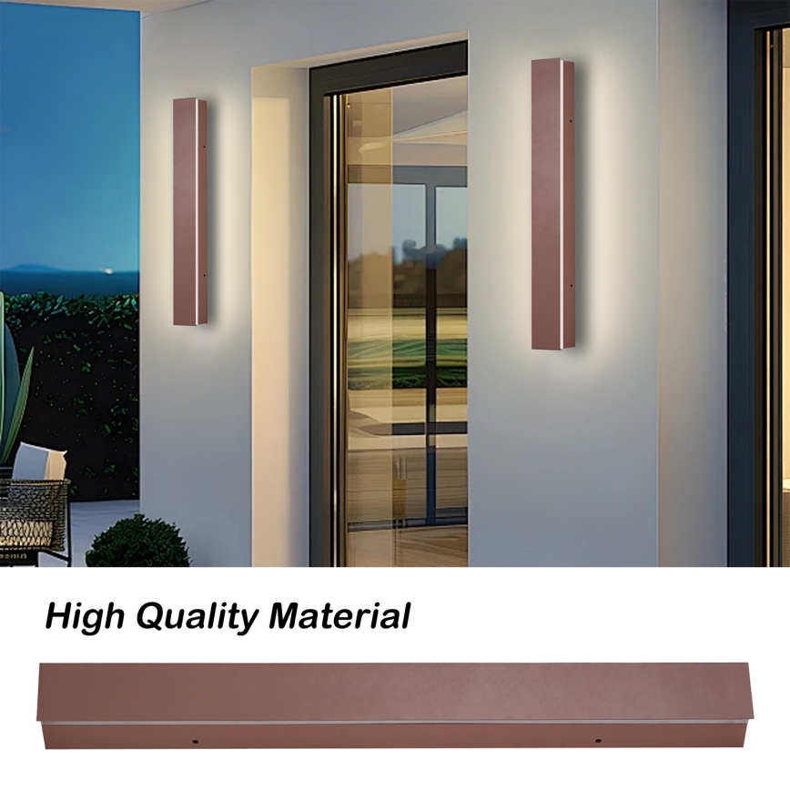 Brilagi - LED välisseinavalgusti LINEAR LED/12W/230V 3000K IP65 50 cm pruun CRI 90
