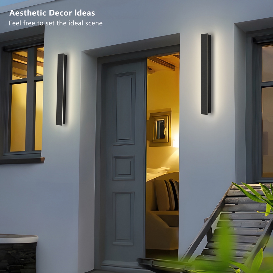 Brilagi - LED välisseinavalgusti LINEAR LED/12W/230V 4000K IP65 50 cm must