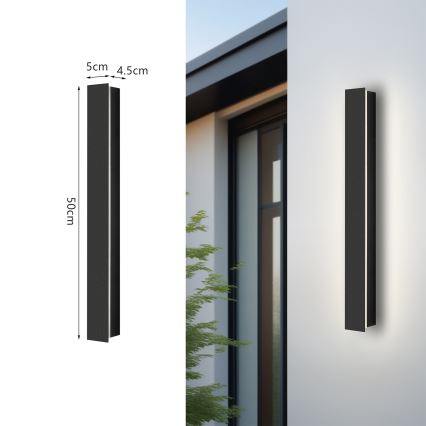 Brilagi - LED välisseinavalgusti LINEAR LED/12W/230V 4000K IP65 50 cm must