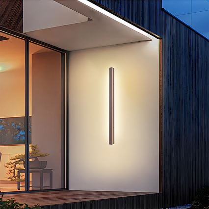 Brilagi - LINEAR LED välisseinavalgusti, 22W, 230V, 3000K, IP65, 100 cm, pruun, CRI 90