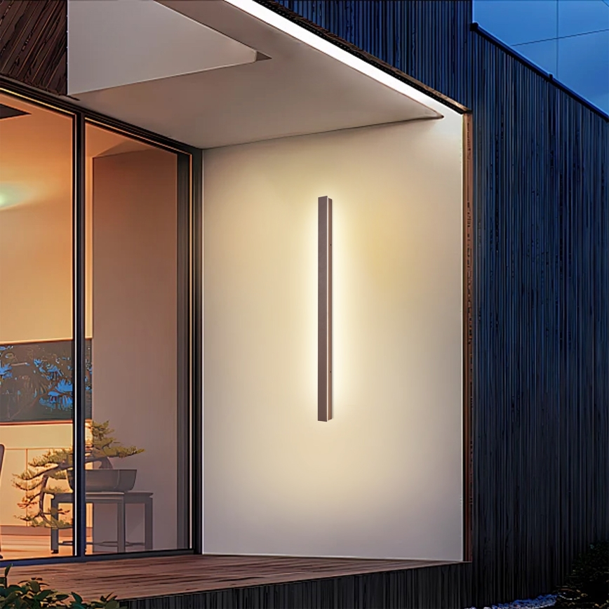 Brilagi - LINEAR LED välisseinavalgusti, 22W, 230V, 3000K, IP65, 100 cm, pruun, CRI 90