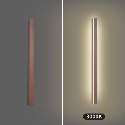 Brilagi - LINEAR LED välisseinavalgusti, 22W, 230V, 3000K, IP65, 100 cm, pruun, CRI 90