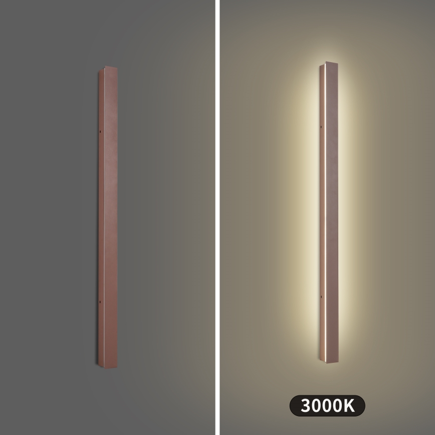 Brilagi - LINEAR LED välisseinavalgusti, 22W, 230V, 3000K, IP65, 100 cm, pruun, CRI 90