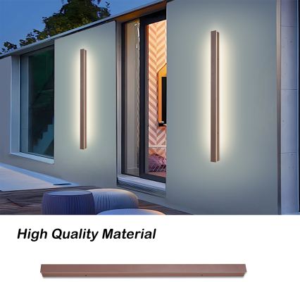 Brilagi - LINEAR LED välisseinavalgusti, 22W, 230V, 3000K, IP65, 100 cm, pruun, CRI 90