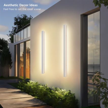 Brilagi - seinale paigaldatav LED-välisvalgusti LINEAR LED/22W/230V 3000K IP65 100 cm valge CRI 90