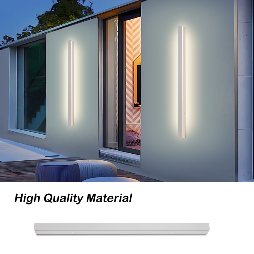 Brilagi - seinale paigaldatav LED-välisvalgusti LINEAR LED/22W/230V 3000K IP65 100 cm valge CRI 90