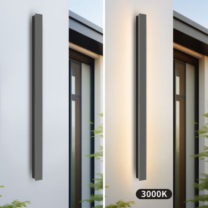 Brilagi - LED välisseinavalgusti LINEAR LED/22W/230V 3000K IP65 100 cm antratsiit CRI 90